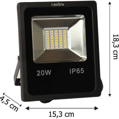 YMYNY Wisdom – Professionelles 5730 LED-Flutlicht für den Außenbereich, IP65, Wisdom, 20 W, 1700 Lumen, 120 Grad, Kaltweiß –