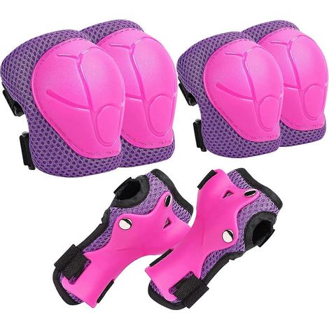 Genouillères pour enfants de 2 à 8 ans, ensemble d'équipement de protection 6 en 1, adaptées au patinage, au vélo, aux rollers, à la trottinette et au hockey sur glace. (1/5)