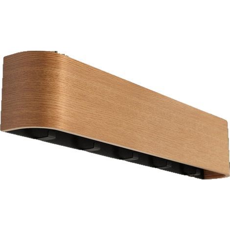 Moderne, wandmontierte Garderobe aus Eiche – Unsichtbare Haken für Jacken und Mäntel – Elegante Aufbewahrungsmöglichkeit im Eingangsbereich (1/5)
