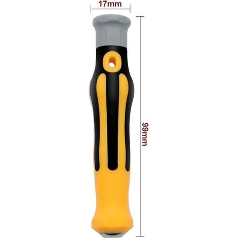 Lot de 7 embouts de tournevis de sécurité inviolables hexagonaux pour Torx à tête plate en forme de Y, triangle, triangulaire, pentagonal, argent, jaune, noir (1/5)