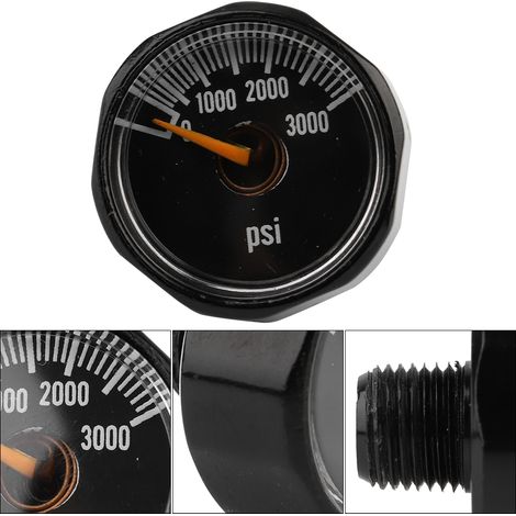 Manomètre Haute Précision 1/8 NPT pour CO2 - Mesure Jusqu'à 3000 PSI