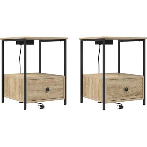 Maison Exclusive - Armadio da Notte 2 pcs Rovere Sonoma 42 x 41 x 56 cm (1/5)