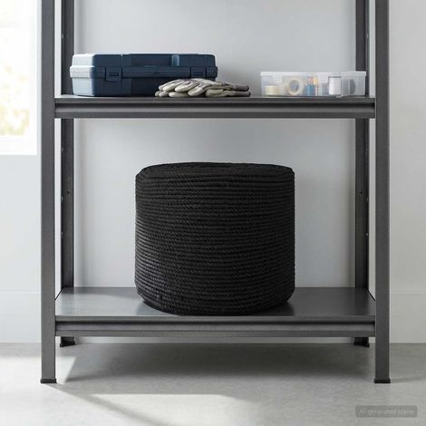 vidaXL Corda di Cotone 6 mm 25 m Nero 100% Cotone (1/5)