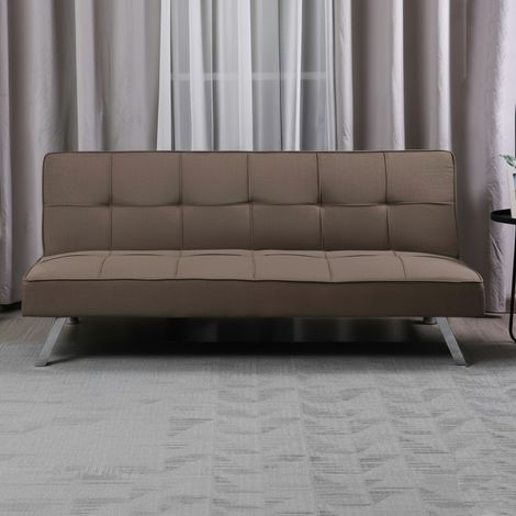 Divano click-clack Daynora marrone con funzione letto 168x83x75.5H (1/5)