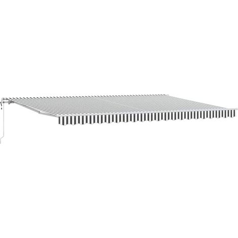 Maison Exclusive - Tenda Sole Retrattile Automatica Antracite e Bianco 500x300 cm (1/5)