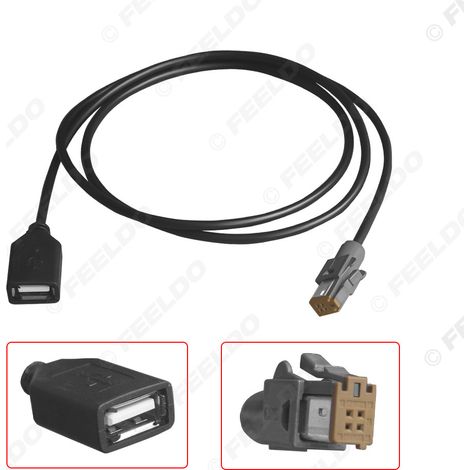 Kompatibel mit dem Toyota USB-Adapterkabel, dem originalen USB-Kabelbaum für Großbildschirmnavigation und dem 4-poligen USB-Autokabel. (1/5)