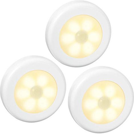 Lntyq Runde Sensorlampe, smarte Nachtleuchte, LED-Sensorlampe, Infrarot-Bewegungsmelderlampe, LED-Schrankleuchte, Kleiderschrankleuchte (1/4)