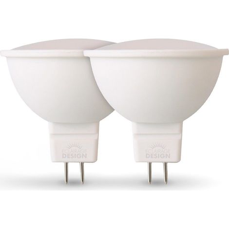 Lot de 2 Ampoules Spots LED GU5.3 MR16 5W Eq 40W Température de Couleur: Blanc chaud 2700K