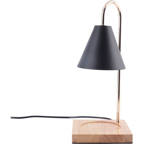 Lampe à bougie sans fumée, intensité réglable, décoration pour aromathérapie, fusion de cire pour chambre, 220V EU, noire (1/5)