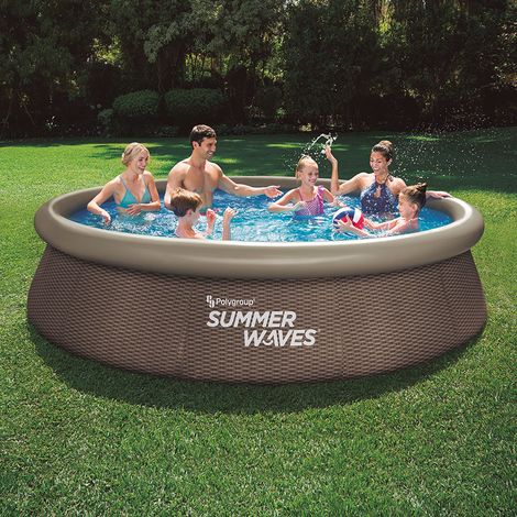 Piscine autoportante imitation rotin Summer Waves 366X76 cm - talla