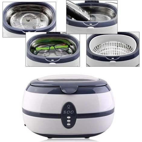 Nettoyeur ultrasonique LESHP 600ml pour bijoux, produits ménagers et verre