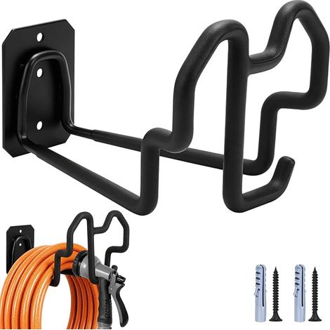Steel Garden Hose Holder for Wall Mounting with Matt Coating - Garden Hose and Vacuum Hose (1/5)