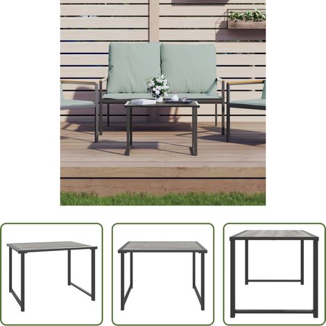 Terrassentisch - Gartentisch Anthrazit 55x40x37 cm Stahl (1/5)