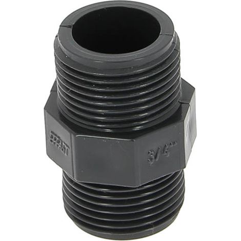 Mamelon PVC pression mâle-mâle 20-27