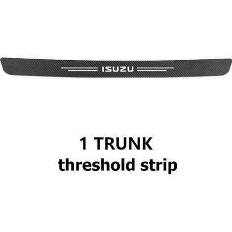 (coffre - 1 pièce) Bande de protection anti-collision pour seuil de porte de voiture, autocollant en fibre de carbone, compatible avec Isuzu D-MAX, D MAX, Dmax I, II, WFR, VAN, NFR, ATV, TROOPER, 4X4, (1/4)