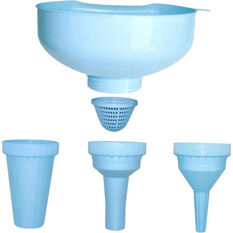 Entonnoir 5 en 1 en plastique, entonnoir distributeur de cuisine avec filtre, entonnoir distributeur de confiture, dispositif de remplissage d'huile et de vin