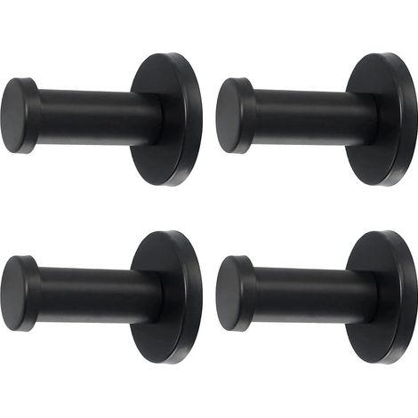 Stück schwarze runde Wandhaken, 53 mm Edelstahl-Wandhaken, geeignet zum Aufhängen von Gegenständen in Küche, Badezimmer und Schlafzimmer