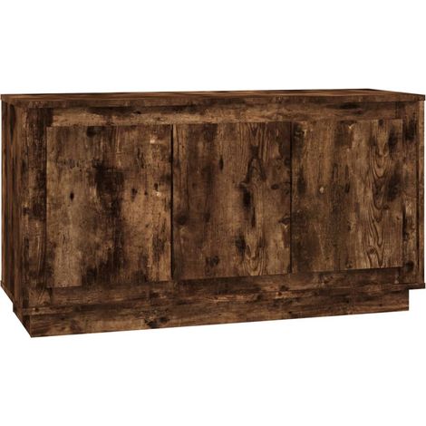 Credenza Madia Buffet Rovere Fumo 102x35x55 cm in Legno Multistrato CDS21268 (1/5)