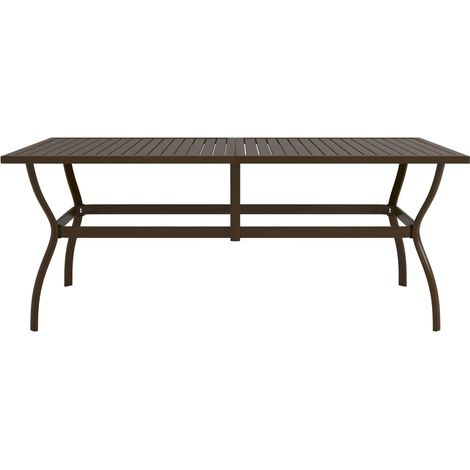 Maison Exclusive - Gartentisch Braun 190x80x72 cm Stahl