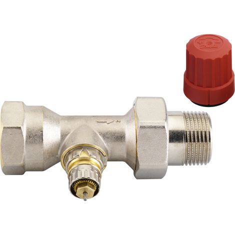 Danfoss Ventilgehäuse RA-N 25 R 1/1, Durchgang, Matt vernickelt, 013G0038