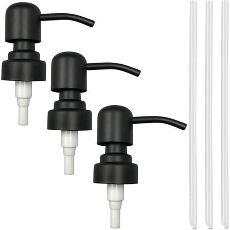 3-teiliges Ersatzpumpenset, Seifenpumpe aus Edelstahl, Pumpenkopf für Seifenspender, Ersatzpumpe für Seifenspender, für Flüssigseifenflaschen (1/4)