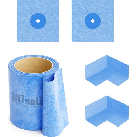 Isolbau Dichtset Dichtband 5m Bandset Dichtmanschetten Dusche Innenecke Bad (1/5)