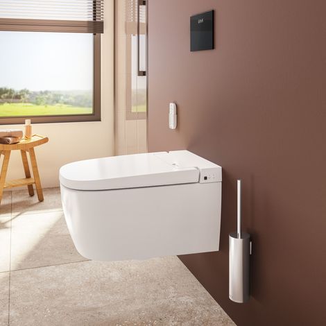 Vitra V-Care Comfort Flanschloses Wand-WC mit Fernbedienung + anpassbaren Funktionen, weiß (5674B0403-6194)