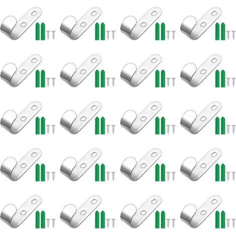 Lot de 20 Crochet Bache pour Bâche De Remorque, 49 x 16 x 2 mm Attache Bache, Crochet pour Bache pour Remorque, Accessoires De Remorque De Voiture (1/4)
