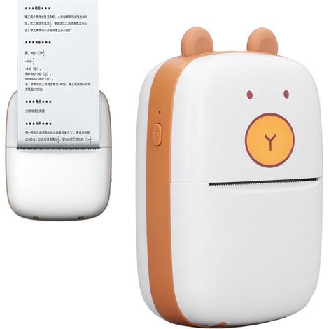 Mini Imprimante D'autocollants, Machine de Création D'autocollants Portable avec 1 Rouleau de Papier, Imprimante Thermique sans Encre, Imprimante Bluetooth sans Fil (1/5)