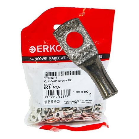 ERKO 100 PIÈCES DE BORNE DE CÂBLE PROFESSIONNEL KCS POUR CÂBLES MULTICONDUCTEURS POUR VIS M4 ET TAILLE DE CÂBLE DE 2,5 MM² (1/2)