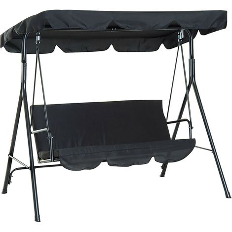 Housse de protection imperméable pour balançoire extérieure, résistante à la poussière et durable, couleur noire (1/5)