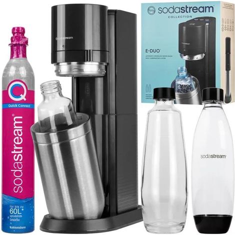 Machine à gazéifier SodaStream E DUO noir métal plastique