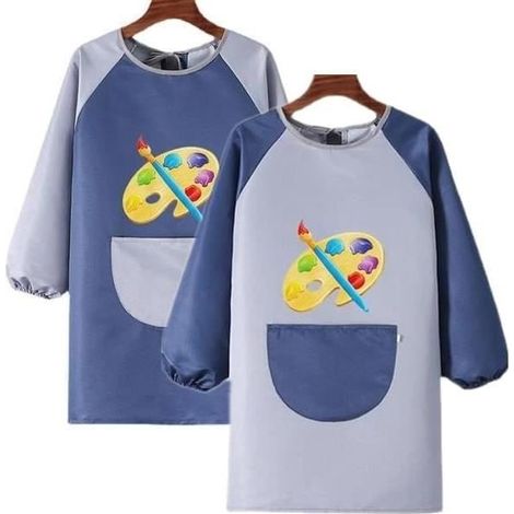 Tablier de peinture enfant - Marque - Modèle - Imperméable - Manches longues - Poche