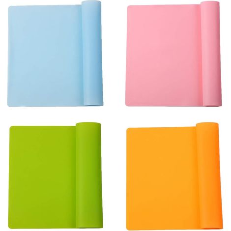 Set De Almohadillas De Silicona Reutilizables - 40 X 30 Cm - Para Mesa Comedor Y Repostería - 4 Unidades (1/5)
