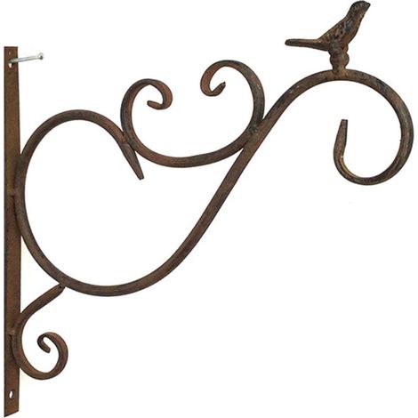 Support Murale Pour Pot De Fleurs - En Fer - 30 X 29 5 X 1 5 Cm - Pour Jardin Balcon Patio Intérieur Extérieur - 1 Pièce (1/5)