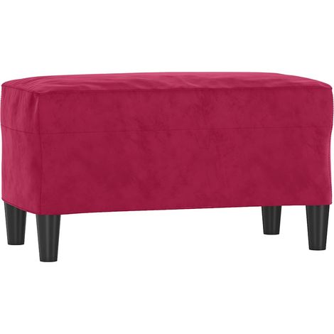 Banc d'entrée - Banc intérieur Rouge bordeaux 70x35x41 cm Velours fr9444 - Maison La Vie (1/5)