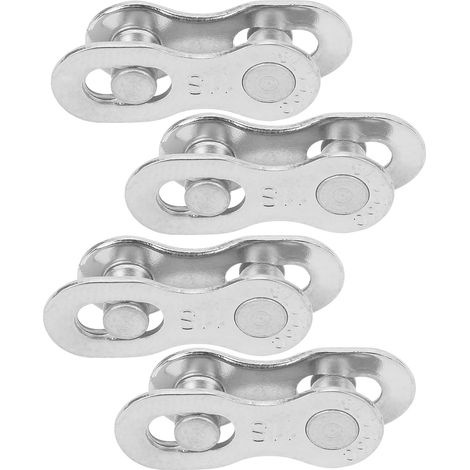 4 Pièces Maillon de Chaîne Rapide 11 Vitesses pour Vélo en Acier Argenté Accessoires Cyclisme (1/5)