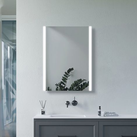 Signature Emma Front-Lit LED Bathroom Mirror with Demister Pad 700mm H x 500mm W (1/4)