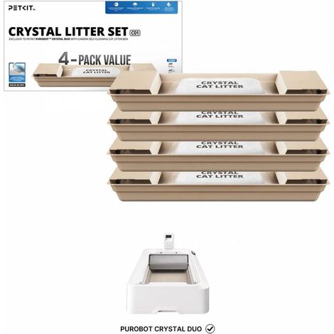 Petkit Crystal Cat Litter Pack de 4 recharges pour litière Purobot Crystal Duo - Petkit (1/5)