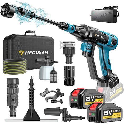 Cordless High Pressure Washer, 3000W Brushless Motor,4 Speed Mode,Max Pressure 125 Bars, With 2 4.0Ah Batteries,6 In 1 Swivel Nozzle,Cleaning Brush,5M Hose, Cleaning And Watering (1/5)
