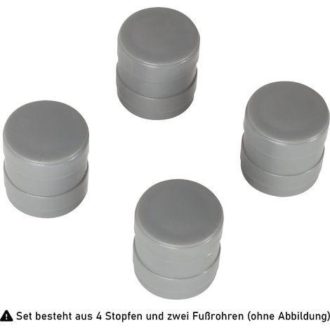 Hailo Set 2x Fußrohr + 4x Stopfen für ProfiLine ASS 120 W / ASS wall