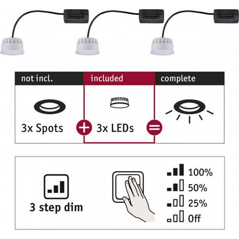 Luminaire à LED encastrable EBL Choose 3er Coin 92473 LED Puissance: 18 W blanc chaud N/A (1/5)