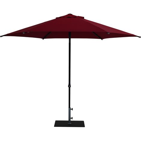 Ombrellone da Giardino Ø3 m Palo Ø38 mm in Alluminio Tessuto Olefin Trend Bordeaux (1/5)