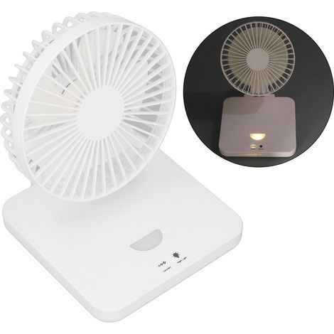 Ventilateur de bureau, rechargeable par USB, pliable, rotatif, mini ventilateur, ventilateur étudiant, veilleuse pour bureau à domicile, ventilateur électrique portable et léger pour dortoir, silencie (1/5)