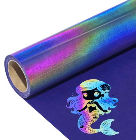 Film réfléchissant pour traceur arc-en-ciel,30.5 cmx183 cm,Film vinyle holographique,Film flexible pour traceur et Silhouette Cameo, T-shirt, tissus (1/5)