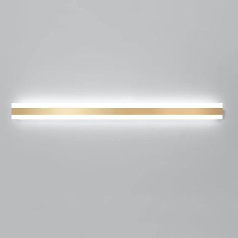 Applique murale extérieure étanche à bande, applique murale linéaire en aluminium avec gradateur, rondelle murale à LED moderne, longues appliques murales en métal doré à gradation continue (2700K-650