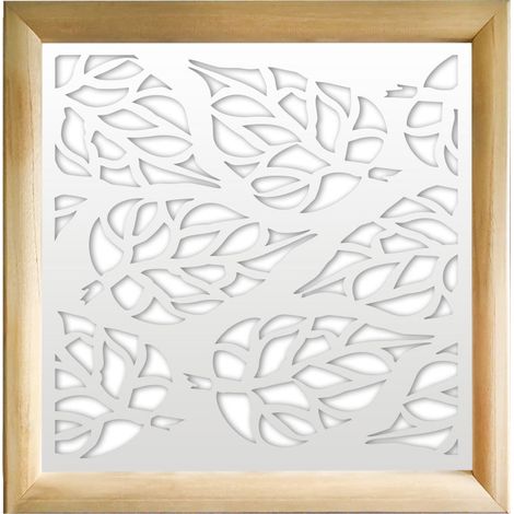 BUTTERLEAF - Modules décoratifs en bois et PVC - Dimension : 48x48 cm - Couleur : blanc