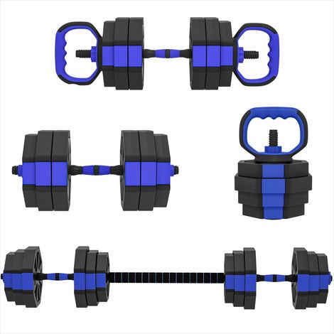 Haltères Kit musculation 25 kg 6-en-1 réglables avec barre et (1/5)