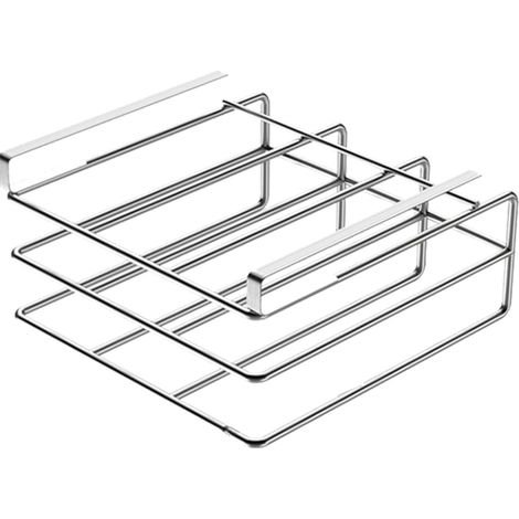 Plafonnier Cristal Support Planche Découpe - 1 Unité - Inox - sans Perçage - Rangement Porte Armoire - 27x26cm (1/5)