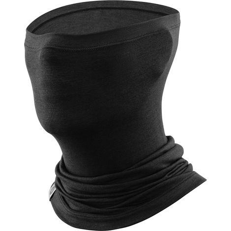 Scaldacollo termico sportivo in lana e fibra Tencel, taglia unica - nero (1/4)